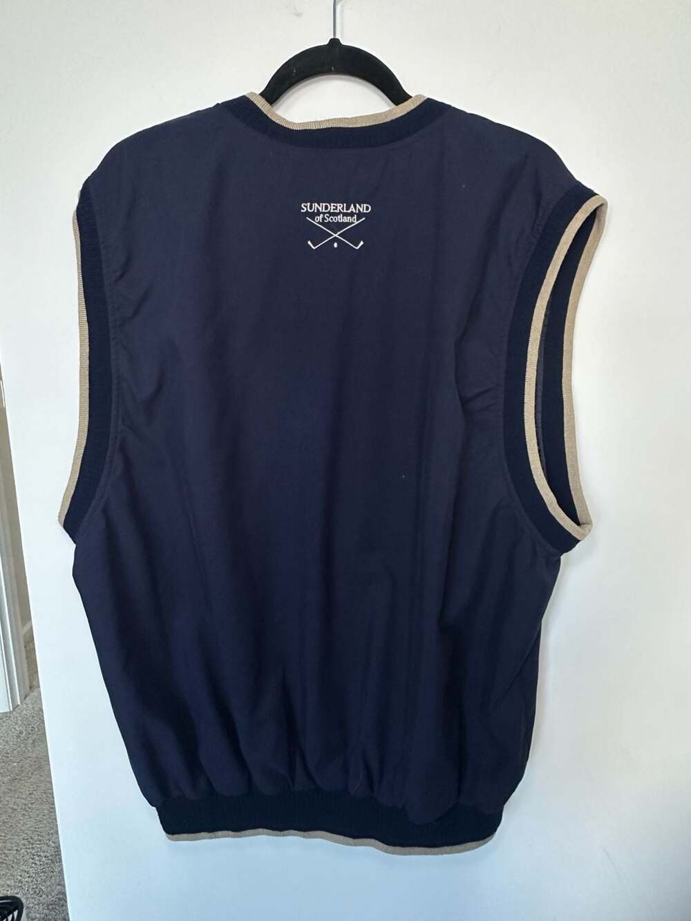 Sunderland of Scotland Classic Pullover V-Neck Golf Vest Navy Blue - Picture 4 of 6